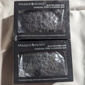 SEALED Set of (2) JEJU Volcanic Ash Charcoal Pore Cleansing Bars [Masqueology]